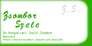 zsombor szele business card